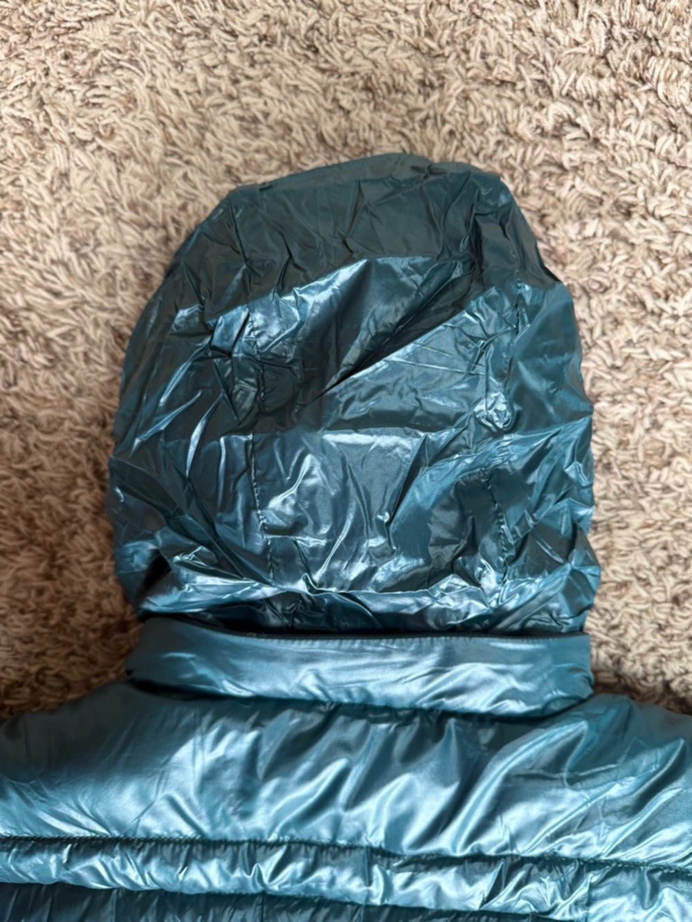 kate spade Teal Lightweight Quilted Packable hooded Puffer coat (XL) - Picture 15 of 16